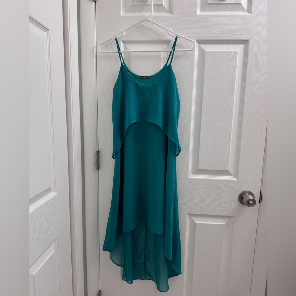Soprano Teal High-Low Dress